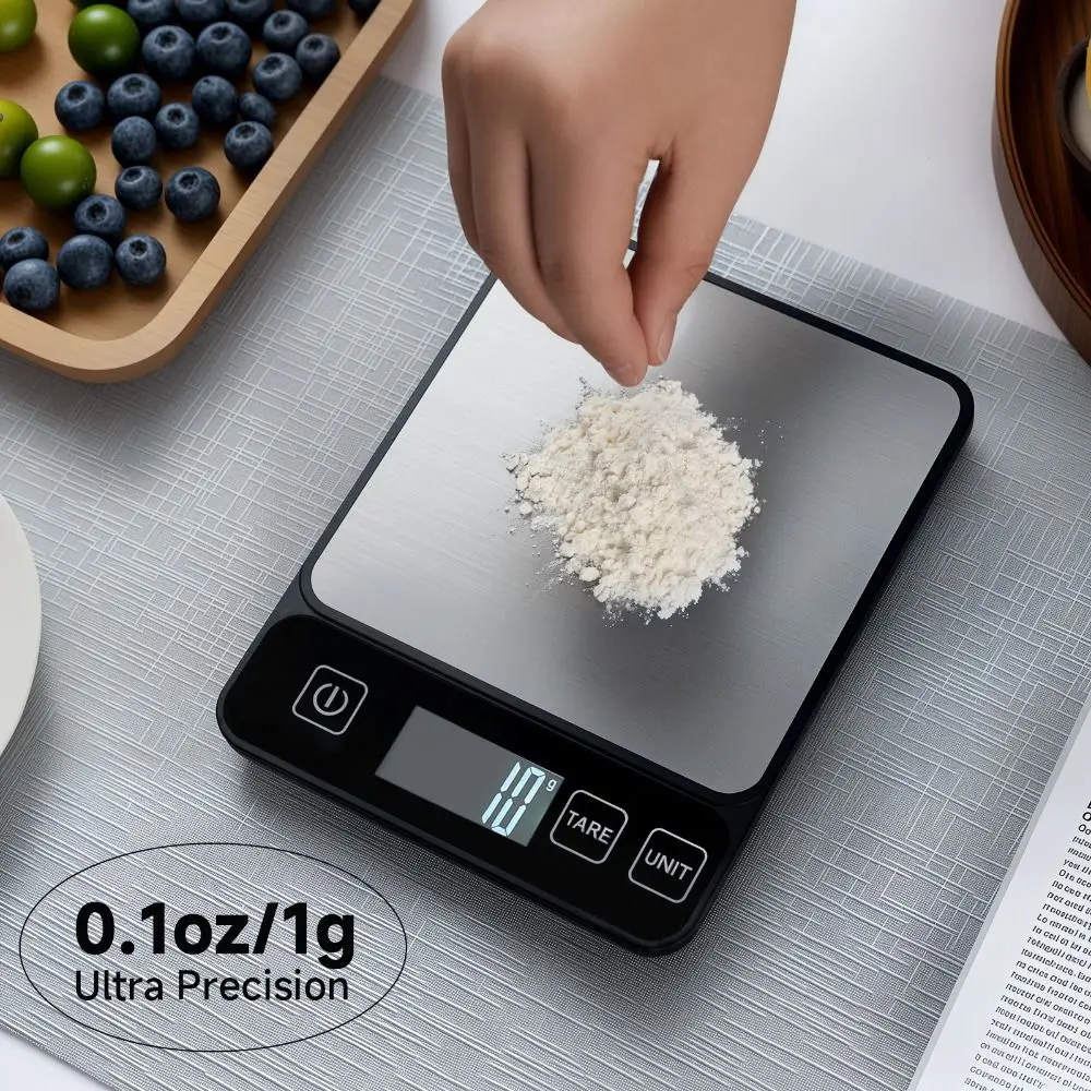 

Stainless Steel LCD Digital Scale High Precision 10kg/1g Digital Kitchen Scale Black Multifunctional Electronic Scale Coffee