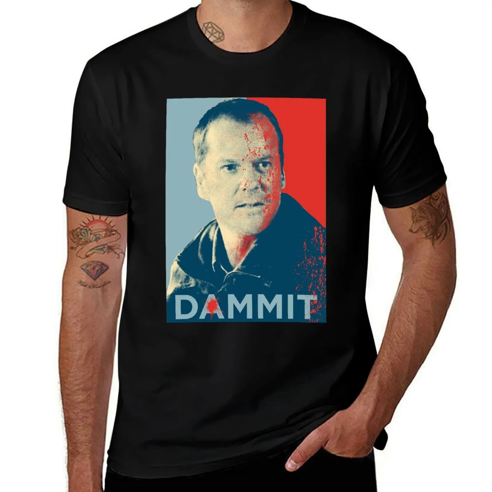 

Jack Bauer 24 T-Shirt man t shirt quick drying Louboutins oversized t shirts for men