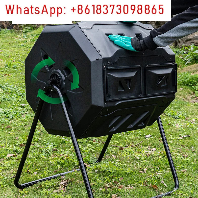 300L Compost Barrel for Garden Nursery Organic Fertilizer Fermentation Box for Fallen Leaves Plastic Composting Bin