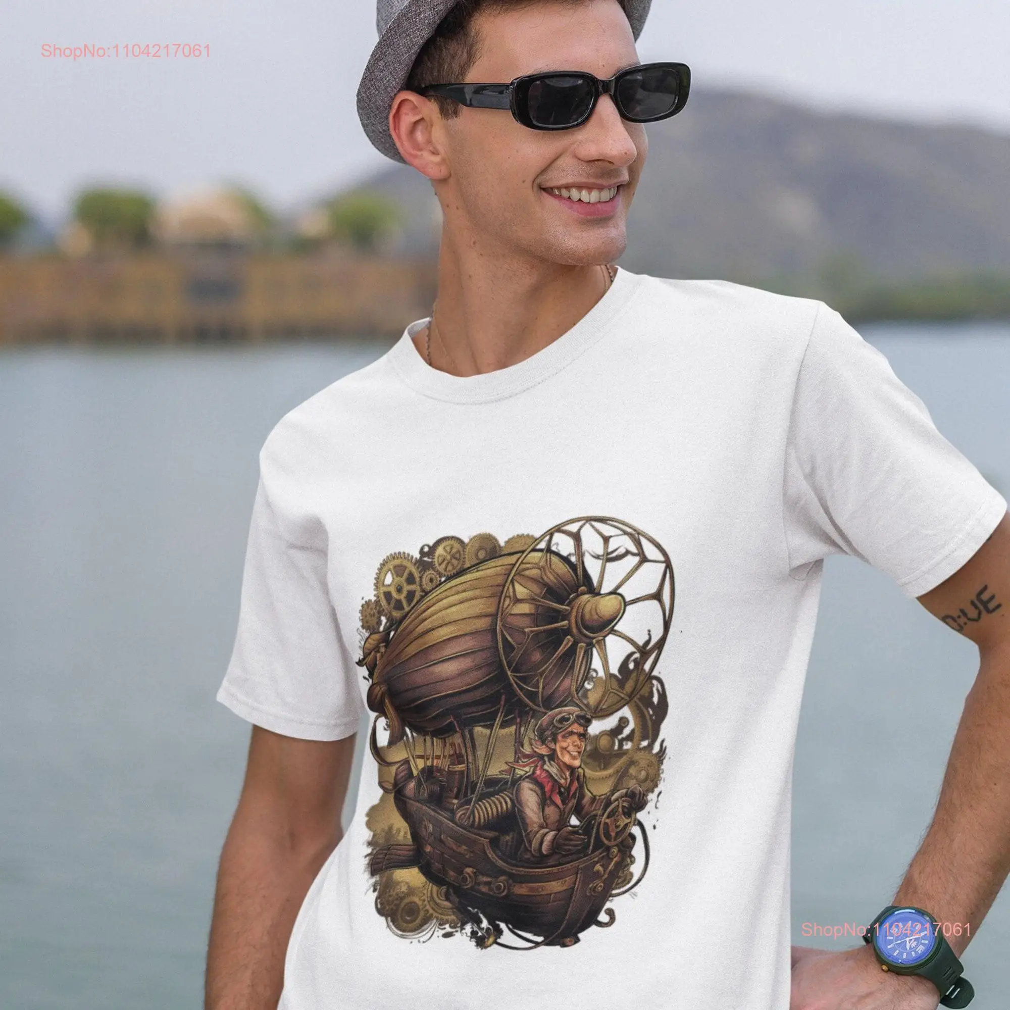 Steampunk Gears and Cogs T Shirt Victorian Machinery Art Intricate Vintage Design Adventurous Character Heavy Cotton