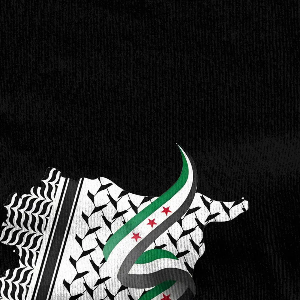 Streetwear T-Shirt Syria Flag 100% Cotton T Shirts Hipster Tshirt for Men Summer Y2K Retro Pattern Short Sleeve Tops