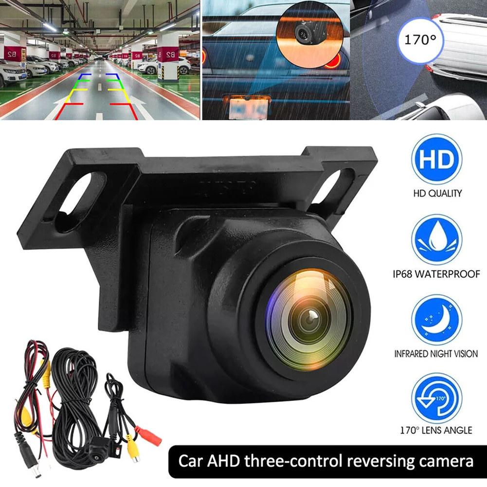 720P AHD Vehicle Backup Reversing Camera 170 Degree Lens Night Vision Parking Reverse Camera CVBS Rear Camera HD Color Image