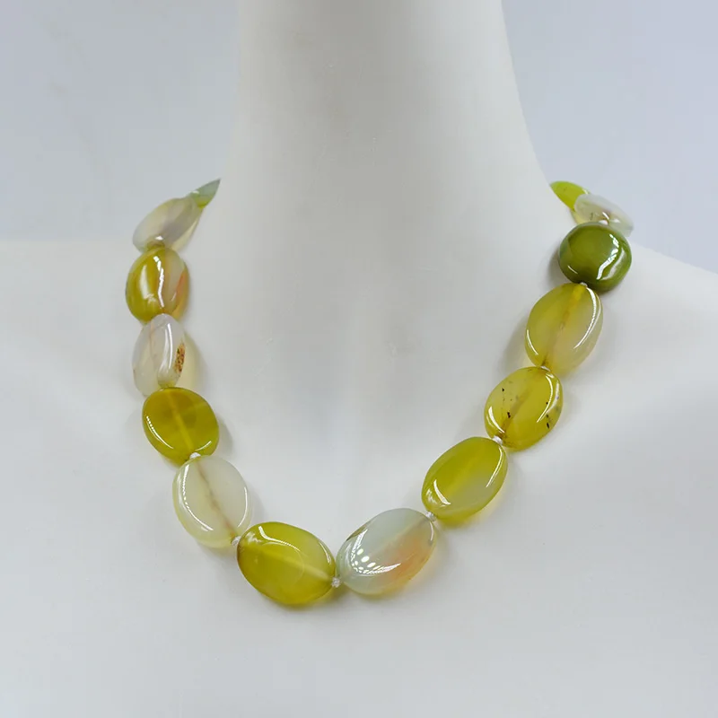 18X25MM Natural Semi precious Stone Necklace  46CM