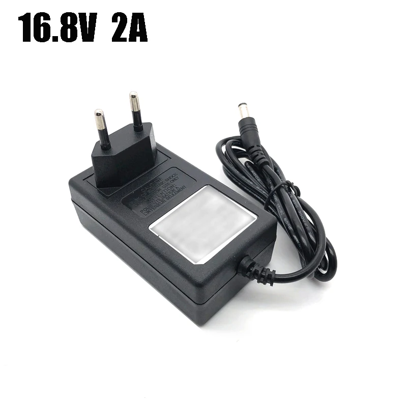 Power Adapter AC DC 16.8V 2A 2000MA Adapter 16. 8V Volt Supply Charger for 18650 Lithium Battery Flashlight