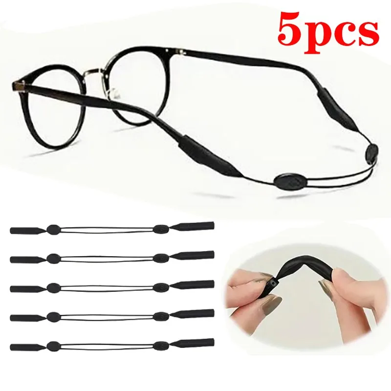 5-teiliges Verstellbares Rutschfestes Brillenband Universell Passendes Brillenband Sport-Sonnenbrillenhalter Unisex Halterband