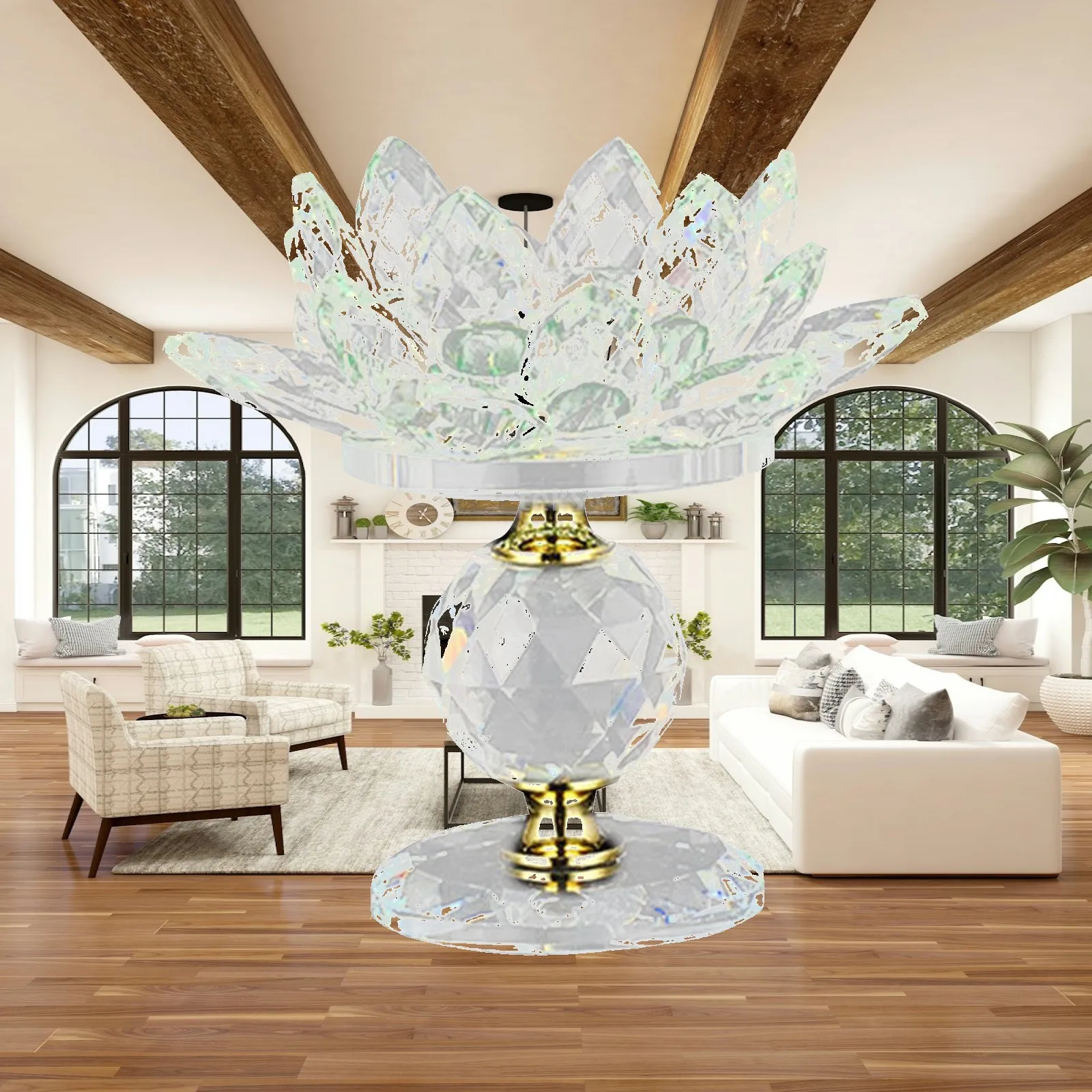Clear Glass Lotus Tealight Candle Holder Votive Candle Holders for Home Ornament