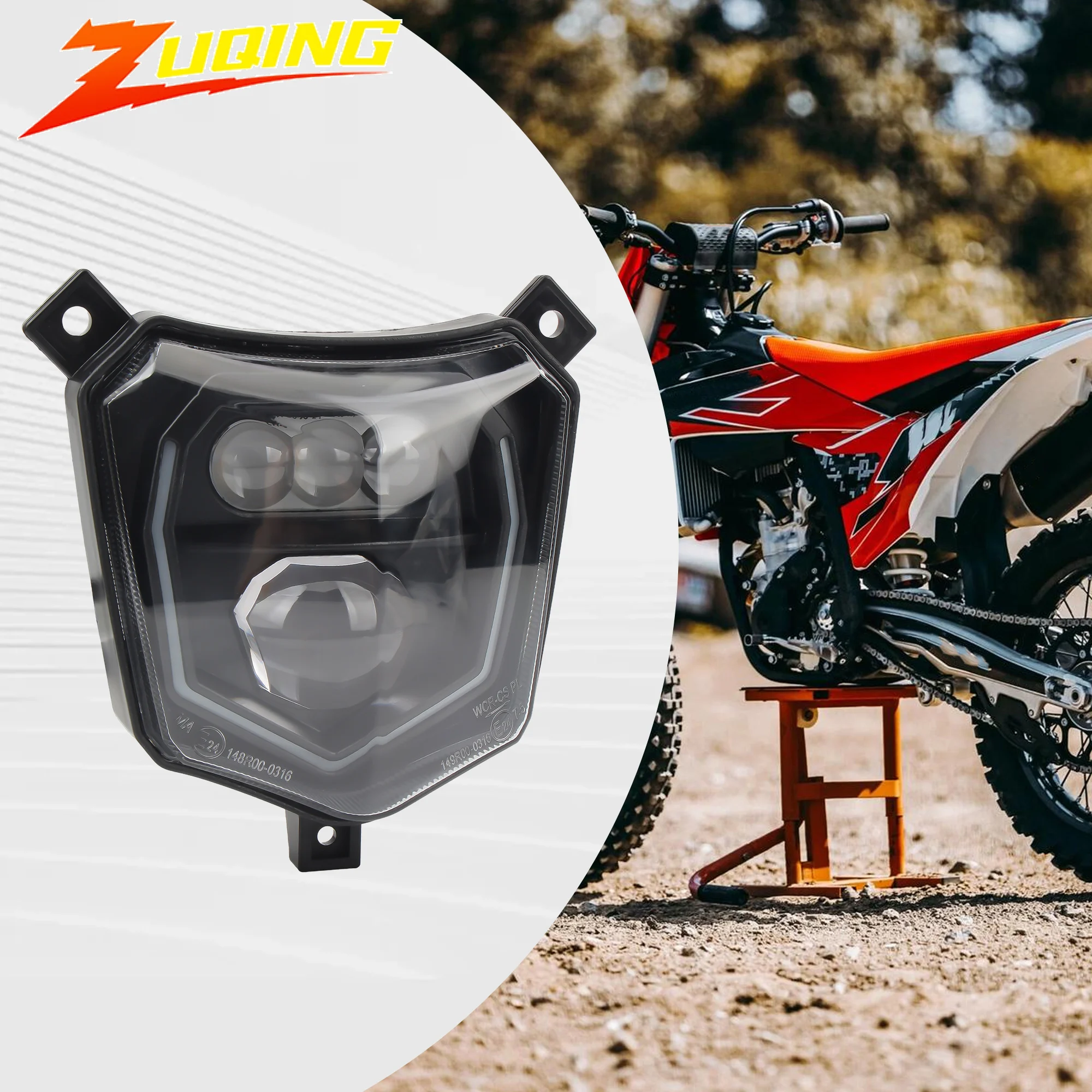 

Enduro Motorcycle LED Headlight High Low Beam Daytime Running Lamp Motocross Headlamp For KTM Honda CRF 125 250 450L 450RL CR XR