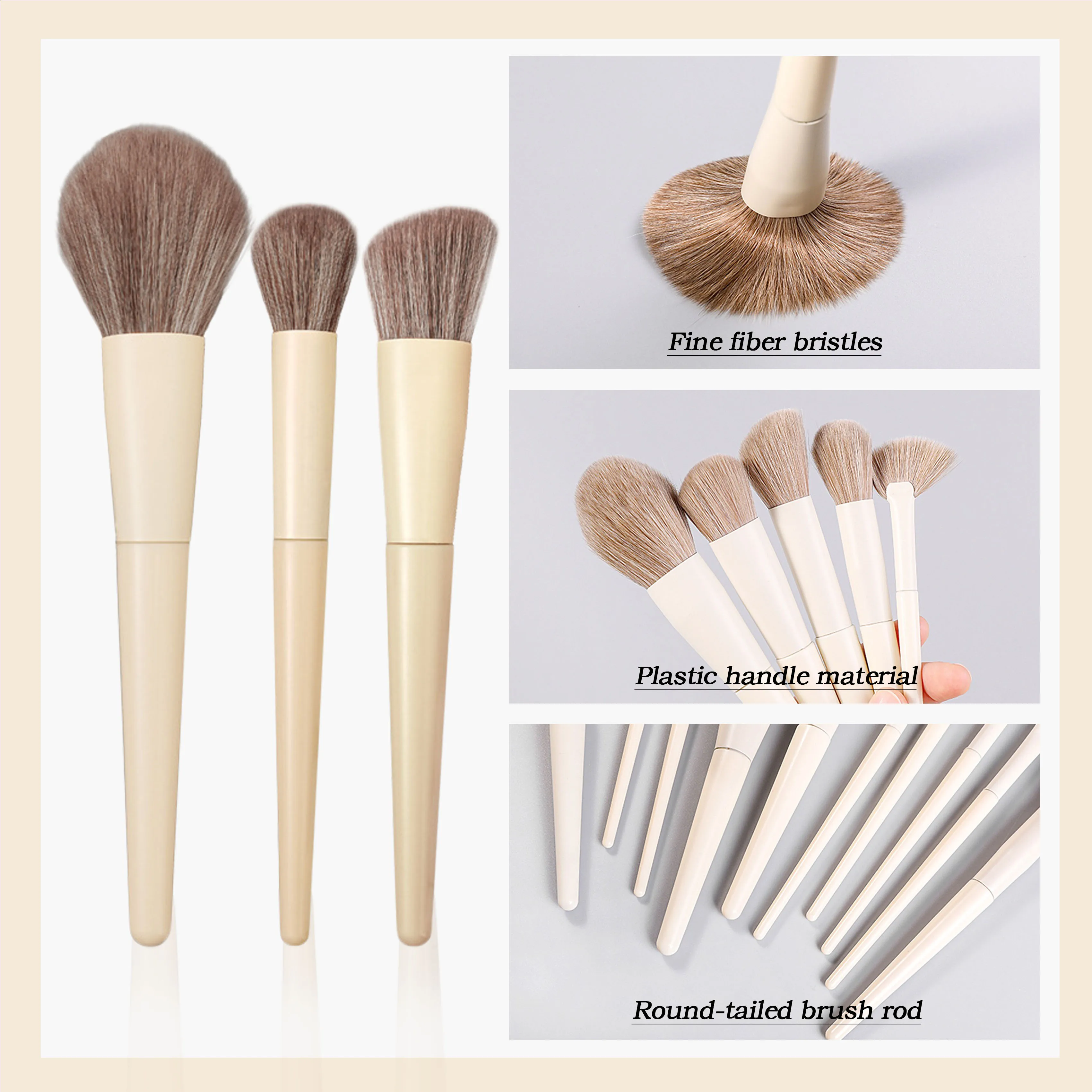 Tien make-upborstels set borstel hoogtepunt oogschaduwborstel zachte borstel schoonheidstools