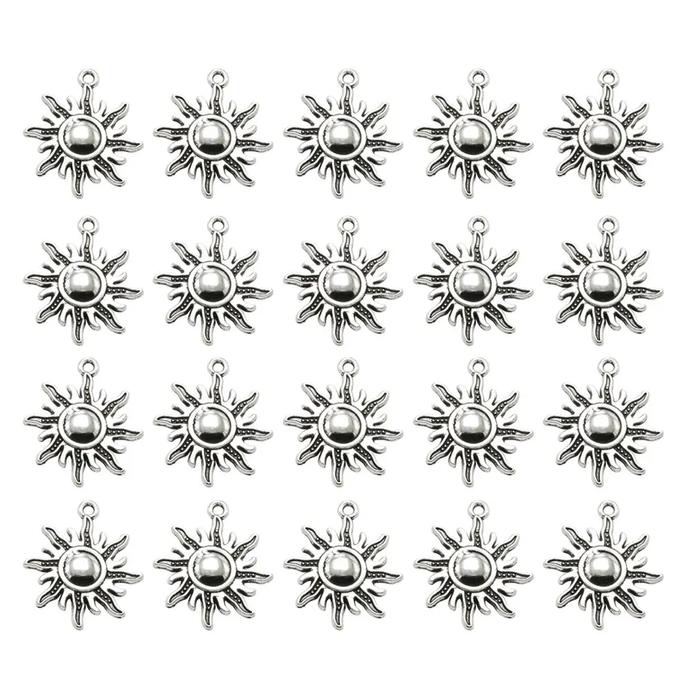 

20Pcs Sun Pendant Charms Alloy DIY Jewelry Making Set for Necklace Bracelet Earring Keychain Anklet Scrapbooking Cosplay Gift