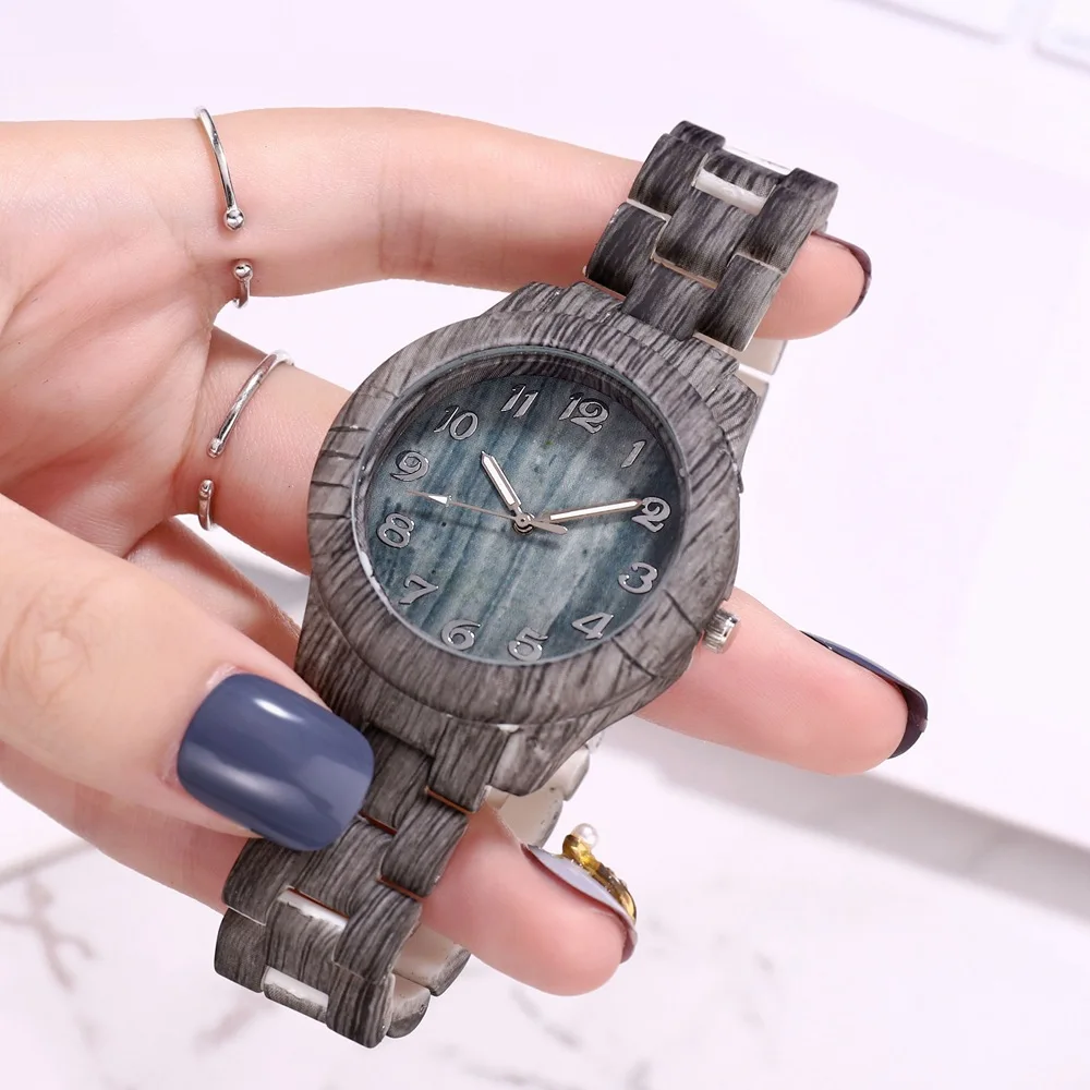 relogio feminino New Fashion Bamboo Watch Women Gray Wooden Watches Casual Quartz Wristwatches Hot Sale Cheap Price reloj mujer