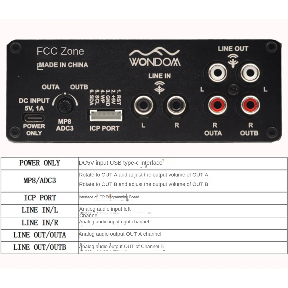 ADAU1701 2.1 4.0 DSP Обработка звука 24-битный АЦП/ЦАП 2 в 4 выхода Электронный кроссовер для сабвуфера 48 кГц Поддержка SigmaStudio
