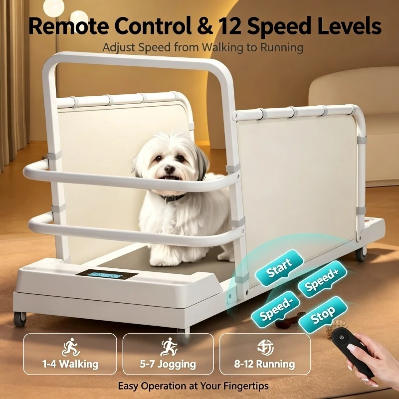 Smart Dog Treadmill Speed Adjustable Dog Exercise Running Machine Indoor Walking Jogging Fitness Training Equipment with Guard
