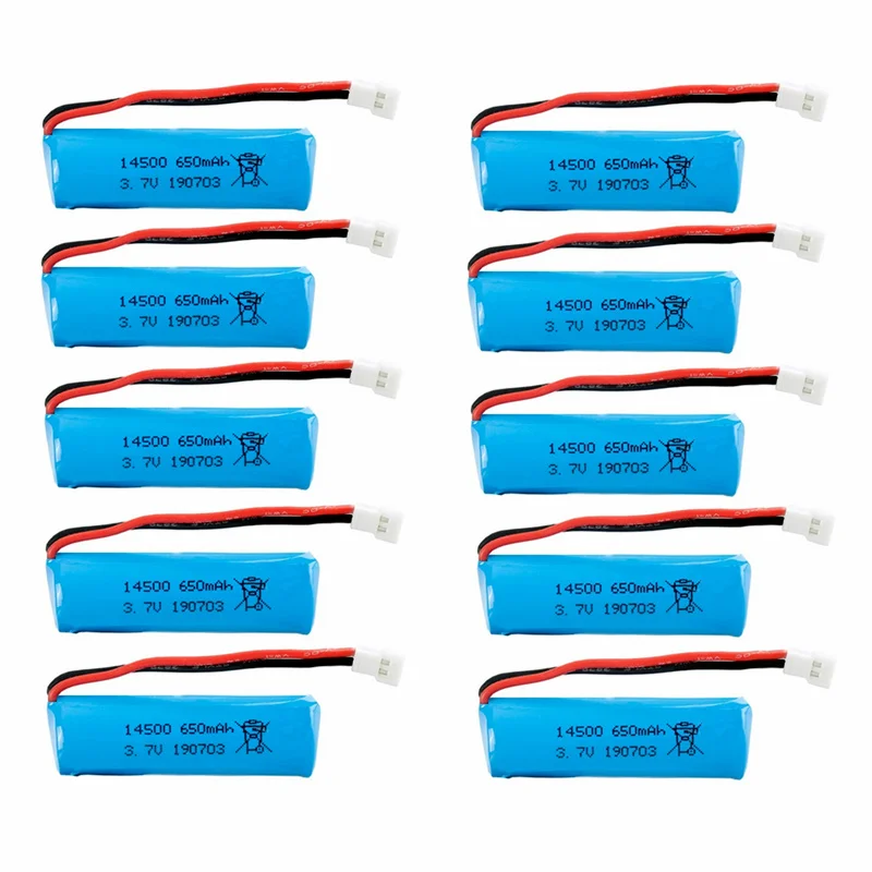 1/2/3/5/10Pcs 3.7V 650mAH bateria Lipo dla H116 zdalnie sterowana łódź helikopter cysterna samochodowy 1s 3.7V 14500 akumulator