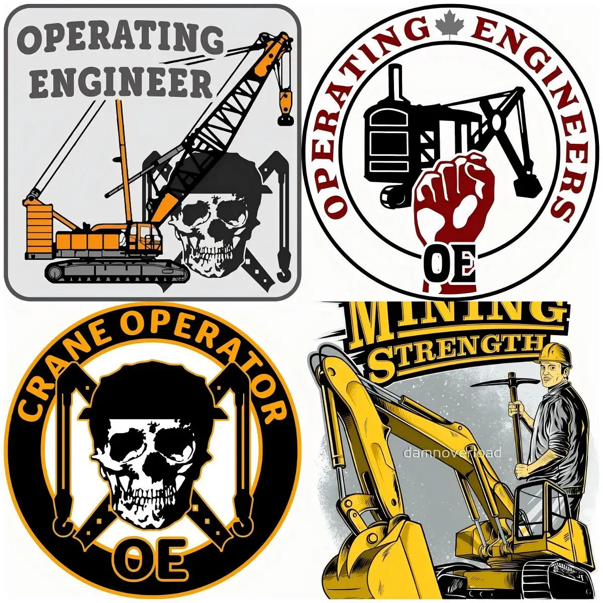 

Creative Decals Operating Engineer Fine Coloful Decal Accessories Sticker Reflective Waterproof Scratch-Proof Exterior