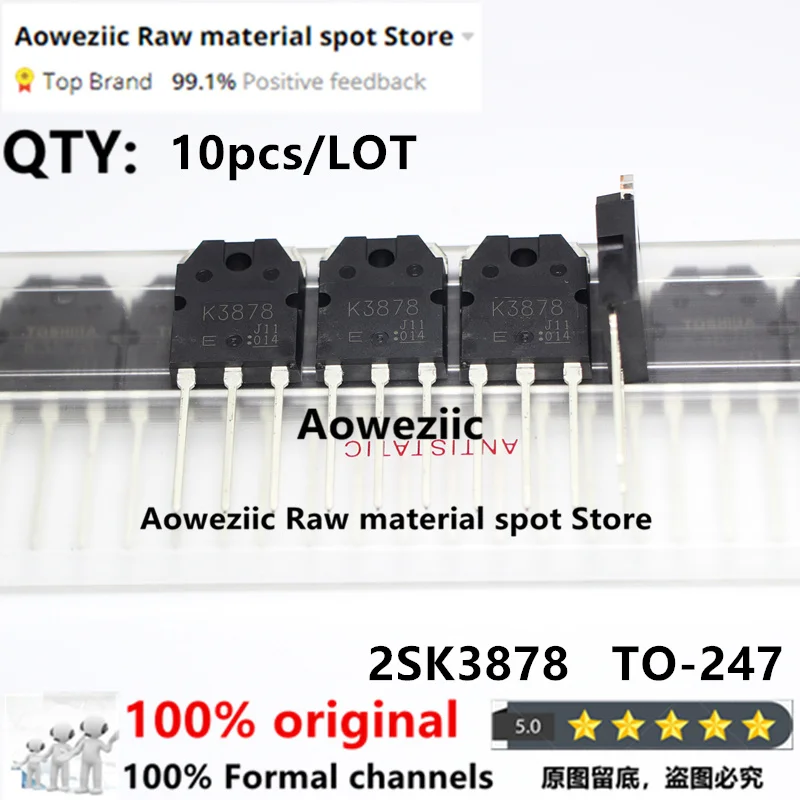 Aoweziic 2021+ 100% nowy importowany oryginalny K3878 2SK3878 TO-247 N-kanałowy regulator przełączający typu MOS zastosowania 9A 900V