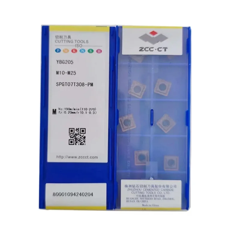 

ZCC.CT Original U-drill carbide Insert SPGT050204 SPGT07T308 SPGT110408-PM YBG205 Stainless steel processing CNC lathe cutting