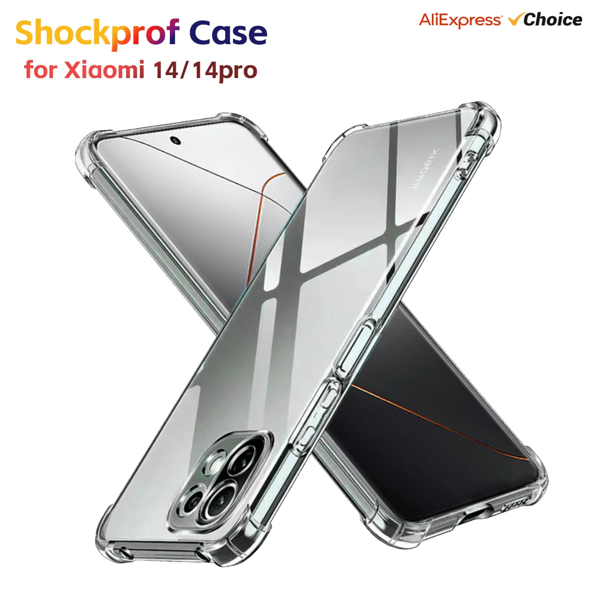 

Transparent TPU Case for Xiaomi 14 Pro POCO F6 X6 Pro Phone Case Shockproof Soft Silicone Cover Mi 14 Ultra POCO X6 Neo Case