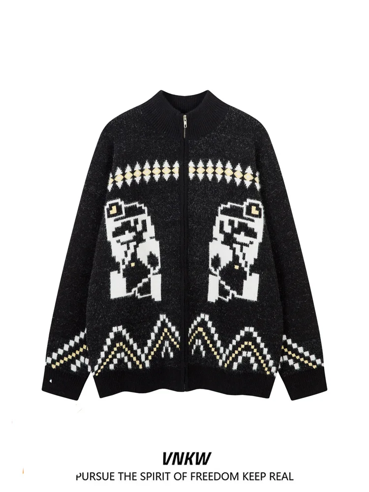 

Вязаный свитер Thiened с кисточками в стиле ретро, осенне-зимний, свободный, повседневный, в американском стиле, с длинными рукавами