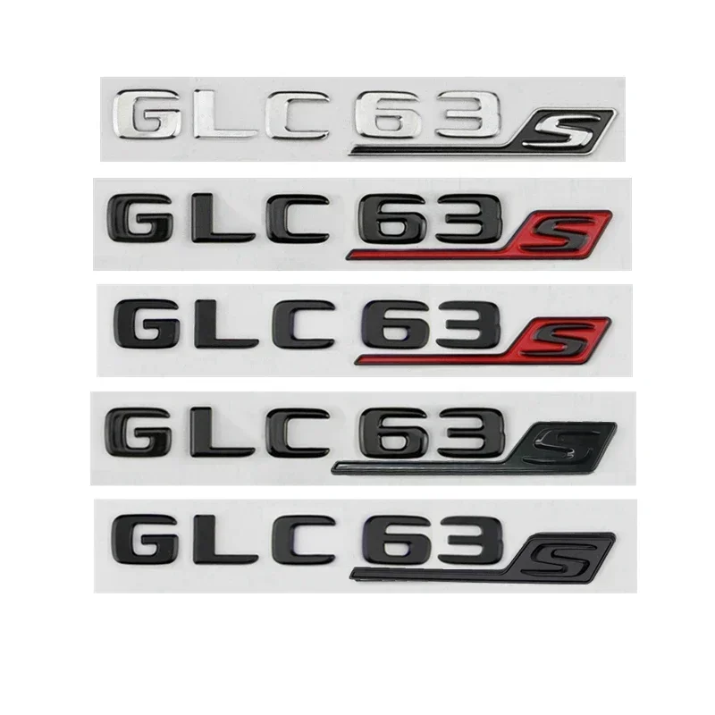 For C253 X253 Series GLC 63S GLC63S Emblem Long S Car Styling Trunk Sticker Logo Badge 2017+