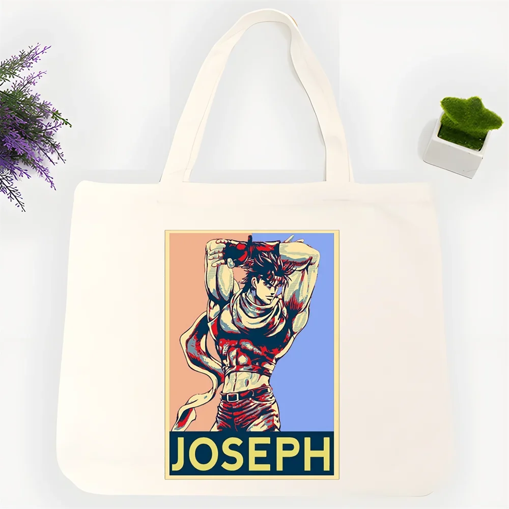 Jojo Bizarre Adventure Stone Ocean STEEL BALL RUN JOJOLION Shopping  Handbag Shoulder Bag Shopper Canvas  Large Tote Bag