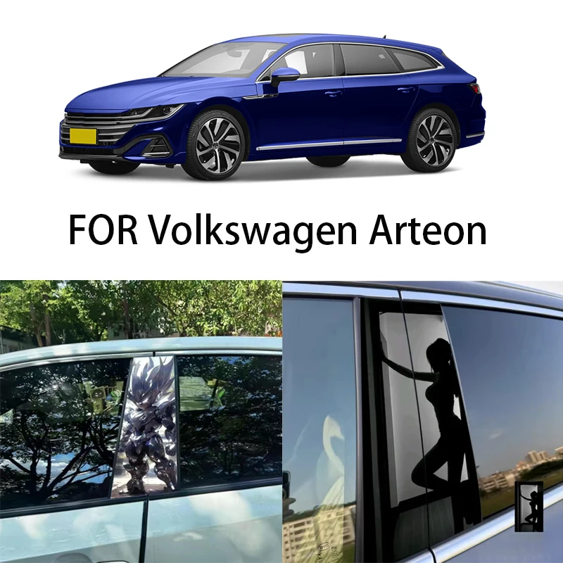 

Door Window Decoration Trims Pillar Posts Stickers Auto Styling For Volkswagen Arteon Car accessories