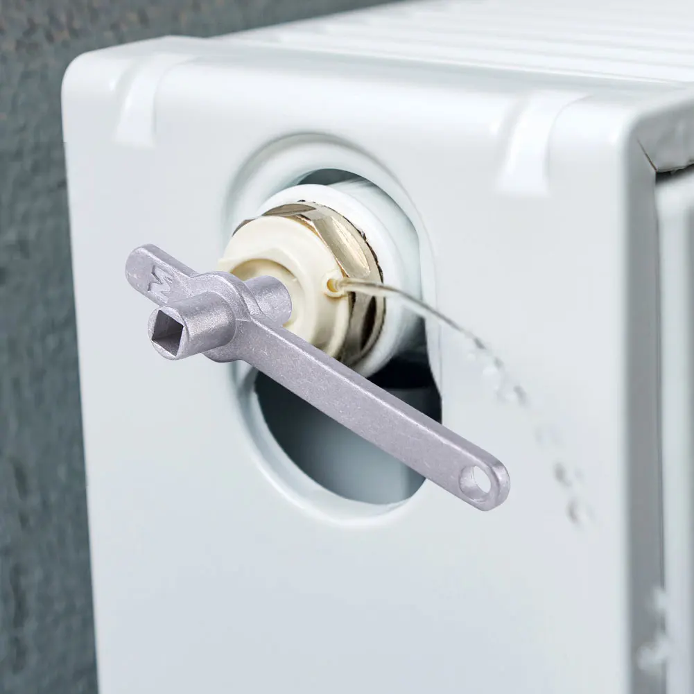 Chiave per radiatore Chiave per spurgo idraulico in acciaio inossidabile Chiave per spurgo idraulico per manutenzione efficiente del riscaldamento Strumento idraulico