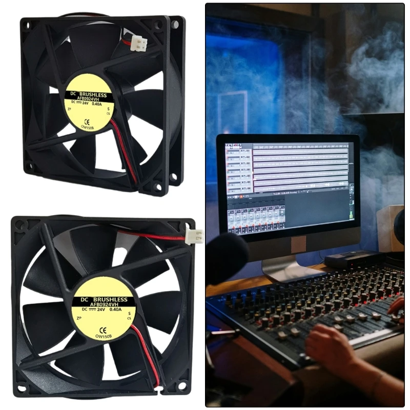 9025 Cooling Fan 90x25mm 24V 0.4A 81.47CFM Brushless Double Bearing 3500RPM for Computer Case Server Workstation Cabin