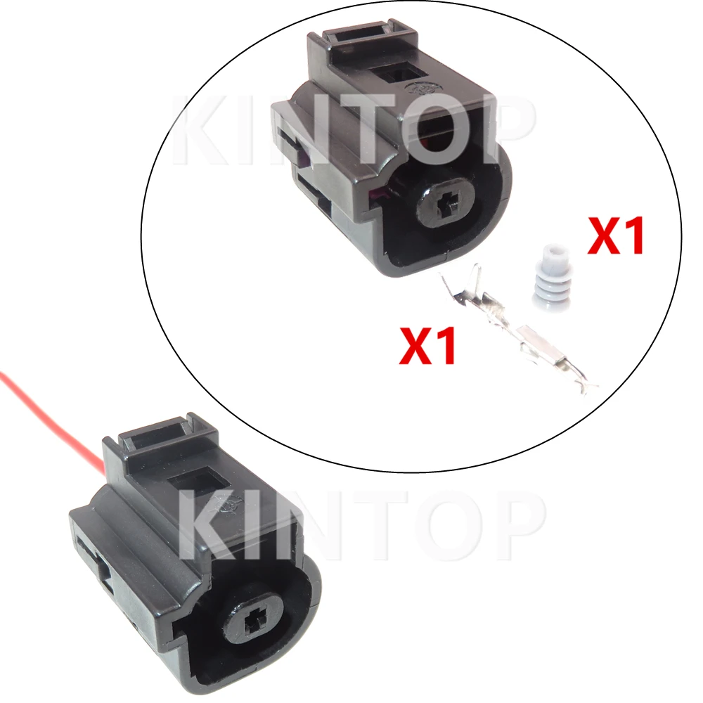 

1Set 1 Pin Auto Motor Oil Pressure Sensor AC Assembly Plug Car Wire Socket with Terminal and Rubber Seals 1J0937081 For VW Audi