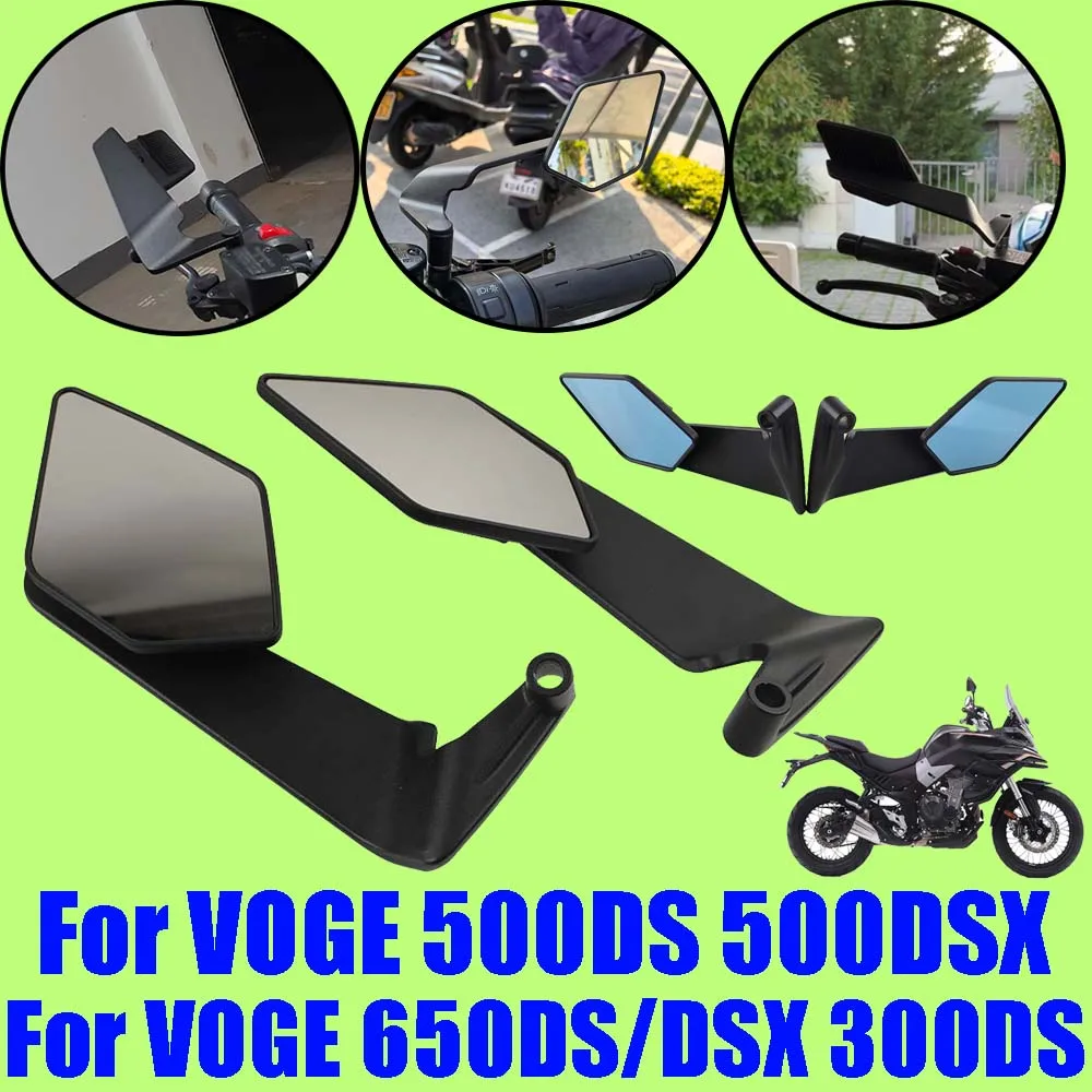 

For VOGE 500DS 500DSX 650DS 650DSX 300DS 300 500 DS DSX Accessories Rearview Mirrors Stealth Winglet Mirror Rotate Side Mirror