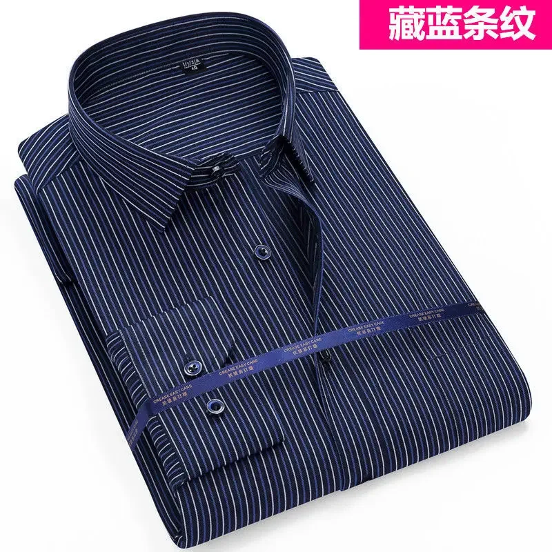 Spring summer men dress shirt long sleeve large size 10XL 12XL 14XL 160kg oversize formal office loose shirts Business Tops