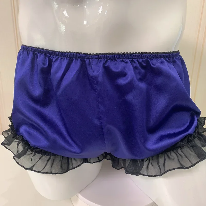 

Мужские шелковистые на ощупь кружевные костюмы для танцев в прямом эфире, частная вечеринка, сексуальные трусики, брюки, трусы, костюмы BF, подарок для туризма