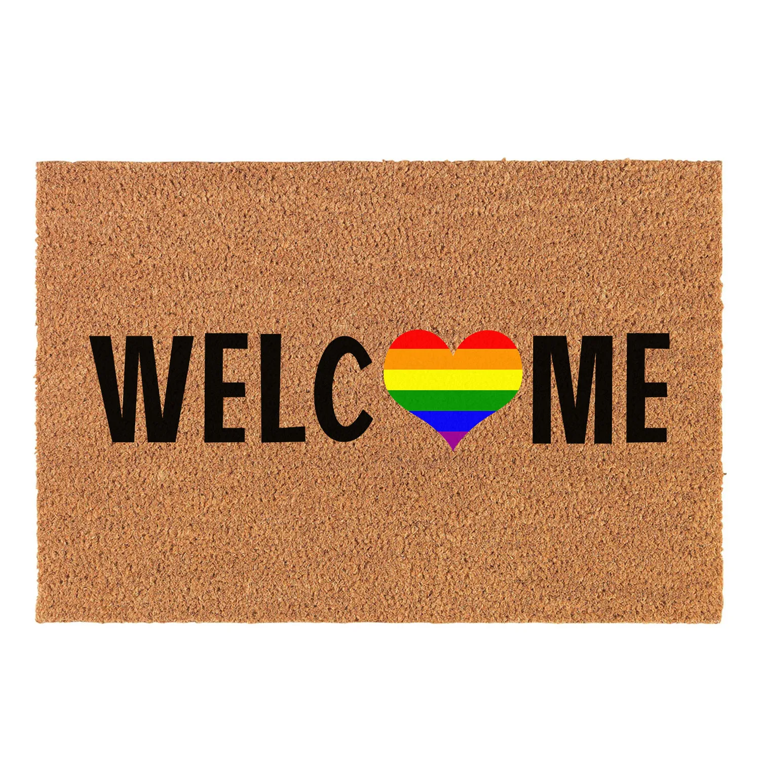 

Funny Welcome Coir Doormat Gay Pride Rainbow Welcome Welcome Front Porch Decor Doormat For The Entrance Way Personalized Rug