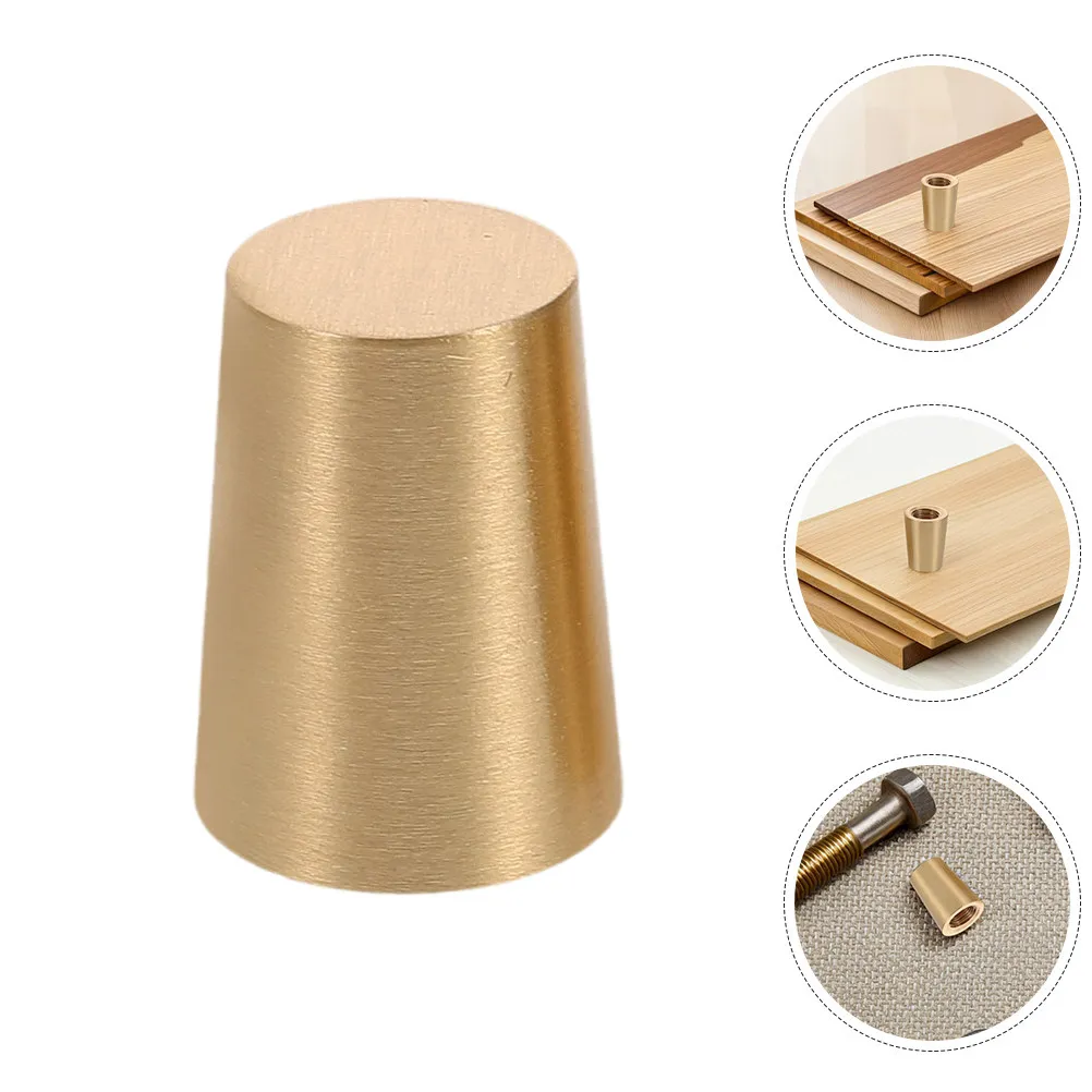 8Pcs Brass Feet Conical Shape Elegant Protective Tray Stand Legs Furniture Pads Anti-Skid Cabinet Riser Feet for Small Trays