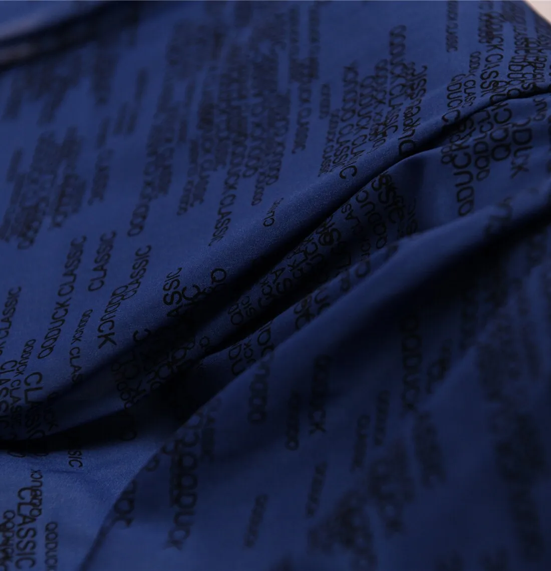 3m Txl Deep Klein Blue Designer Minimalist Letter Print Silk Stretch Chiffon Fabric Comfortable Elastic Silk Feature