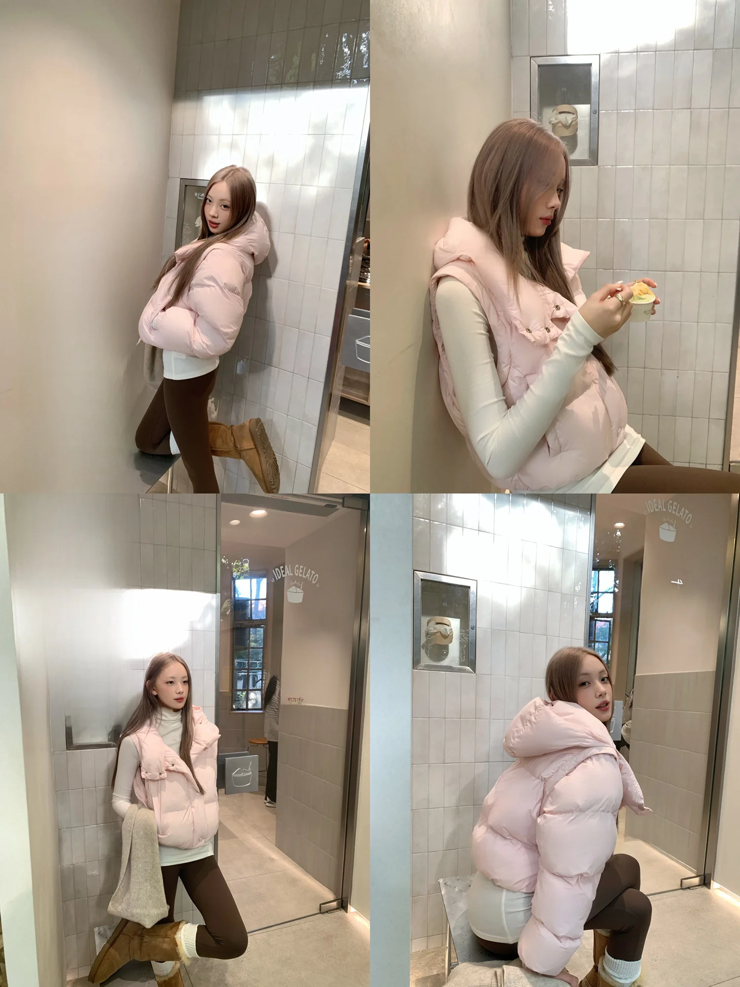 

Новая женская розовая жилетка из хлопка с клубничным ароматом, укороченная, повседневная, свободного кроя, с длинными рукавами, зимняя верхняя одежда