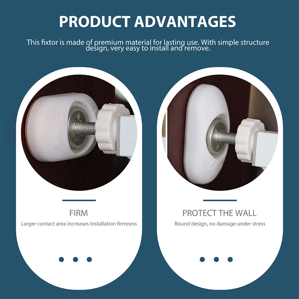

4Pcs Safety Gate Wall Protector Soft Non-Slip Base Rounded Design Strong Bearing Wall Protection Guard for Baby Gate Home Fence