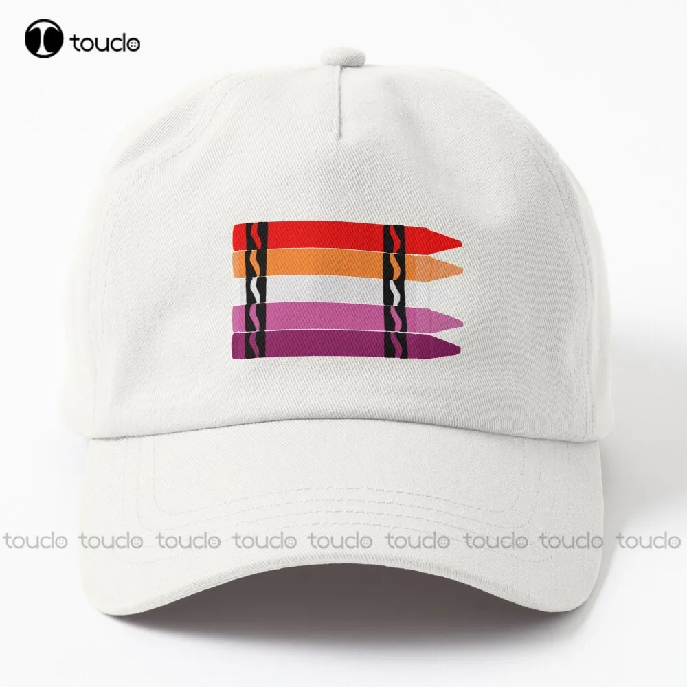 Lesbian pride flag crayons Dad Hat super hero caps Tactical Summer Sunscreen Hat Hunting Camping Hiking Fishing Caps Custom Gift