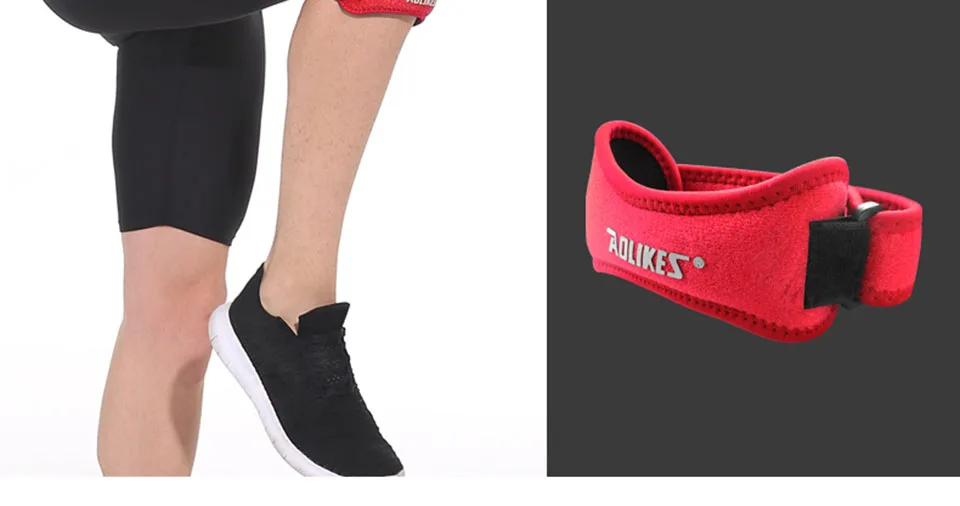 1PCS Einstellbare Knie Patellasehne Unterstützung Strap Band Knie Unterstützung Klammer Pads für Laufen Basketball Outdoor Sport – Detail 8