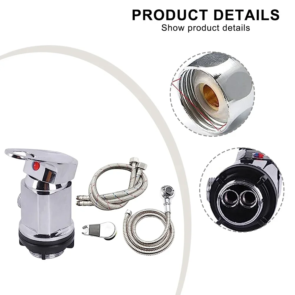 Flexible Hose Faucet Handheld Shower Mixer Shampooing Experience Silver Complete Installation Kit Gentle Water Flow