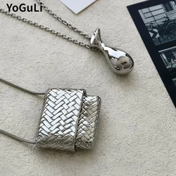Modern Jewelry Sweet Korean Temperament Cute Small Bag Pendant Necklace For Women Gifts Delicate Design Accessories Hot Sale