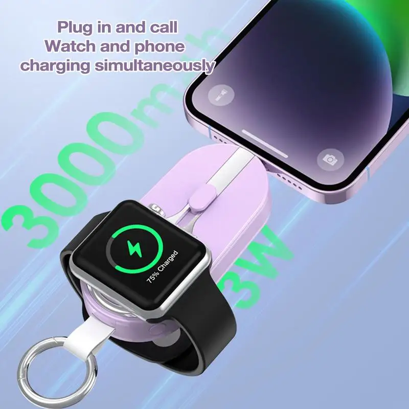 3000mAh Solar Powered Keychain Power Bank Keychain Portable Charger Type-C Mini Power Emergency Charger Power Bank for Travel