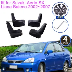 4x Mudguards for Suzuki Aerio SX Liana Baleno 2005~2007 Accessories 2005 2006 MUD Mudflap Splash Guards Front Rear Wheel Fender