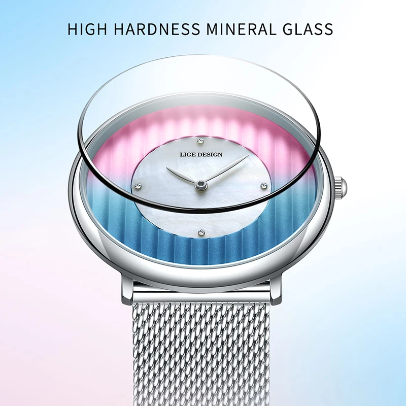 LIGE 2025 New Creative Watches For Women Fashion Elegant Women's Bracelet Watch Outdoor Sports Waterproof Quartz Ladies Watch