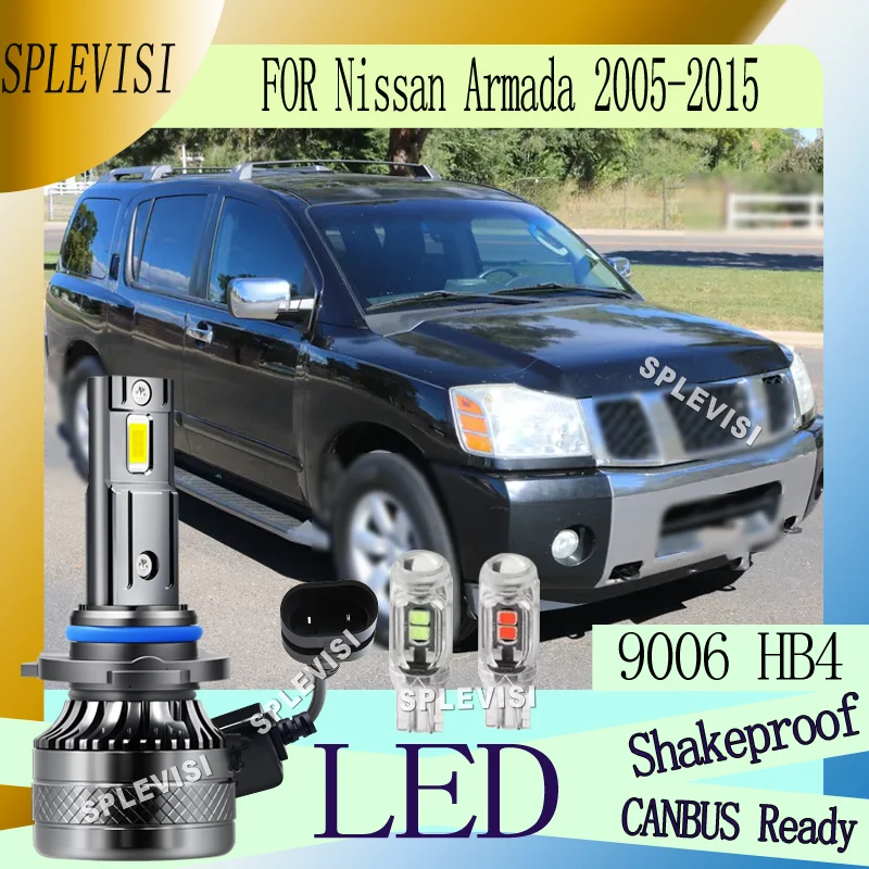 

9006 HB4 Anti-Flicker Resistant and Easy Mount LED HeadlightLow Beam For Nissan Armada 2005 2006 2007 2008 2009 2010 2011-2015