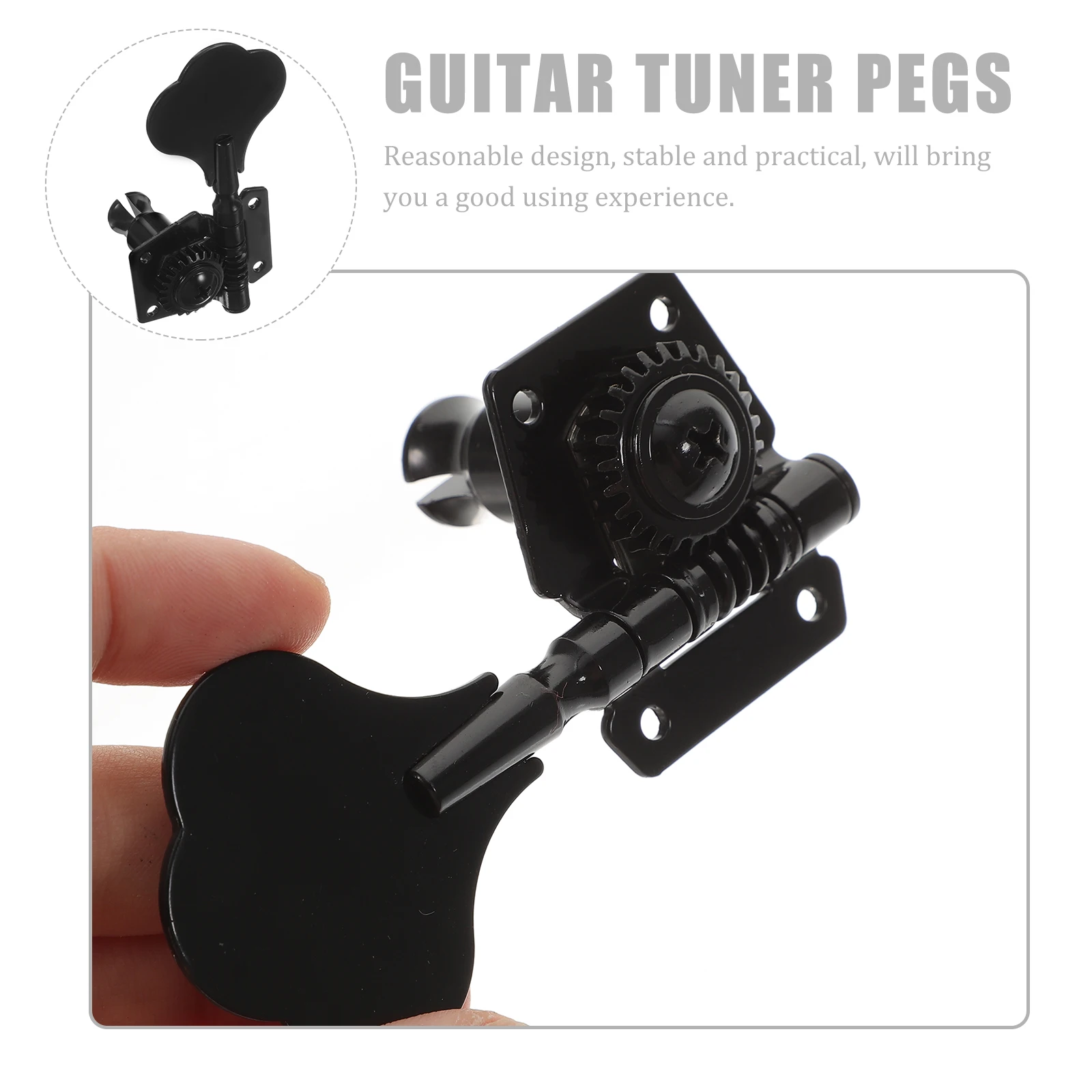 

Bass Strings Electric Guitar Parts Machine Heads Tuning Pegs Knobs Black Tuner Buttons Tuners