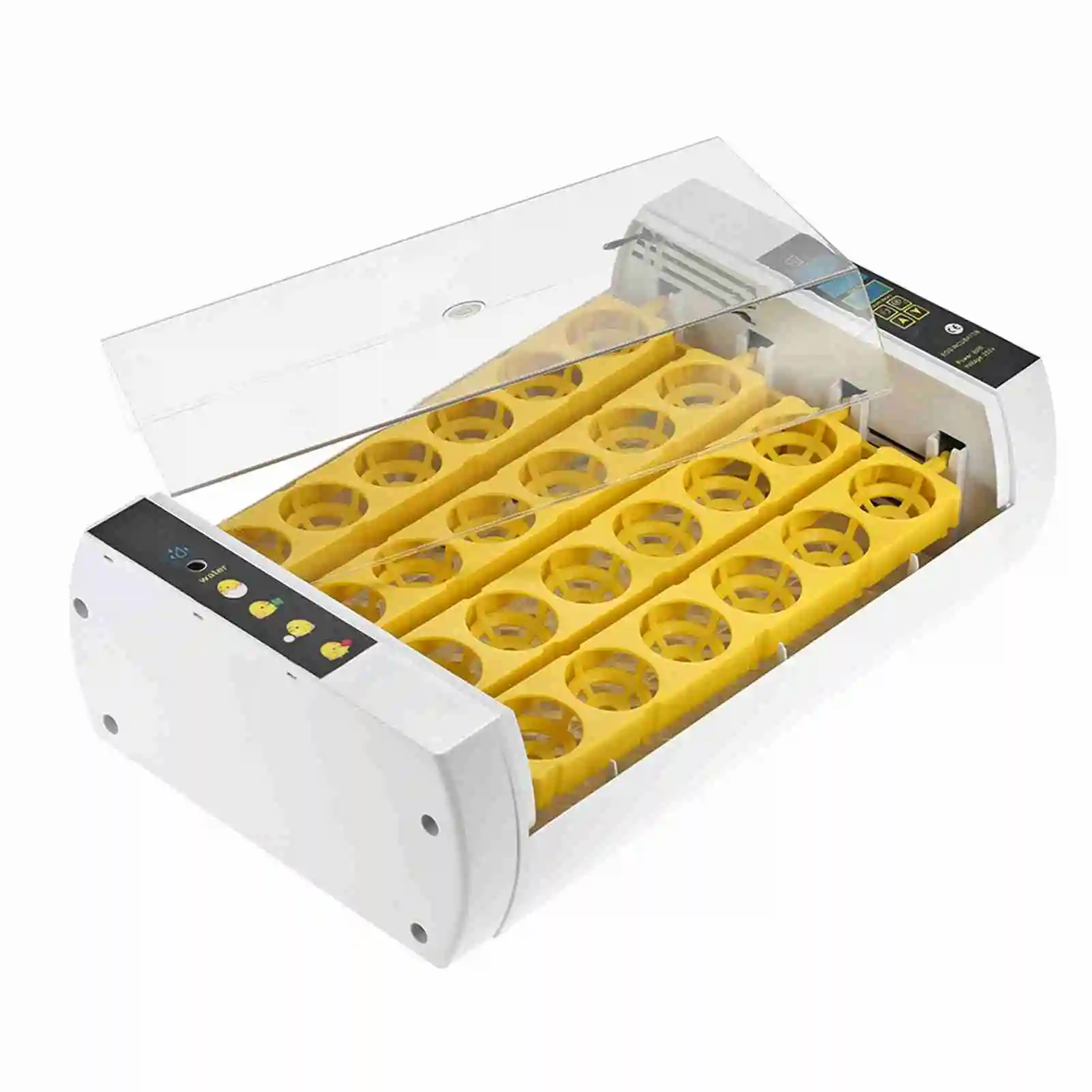 24-Eggs Intelligent Automatic Egg Incubator Temperature Control Hatcher for Hatching Chicken Duck Bird Quail Poultry AC220V