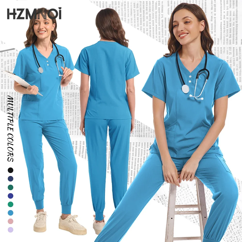 

Medical Uniforms Women Scrubs Sets Nurse Nursing Work Clothes Beauty Salon Spa Work Clothes Surgical Suit Lab Hospital Overall