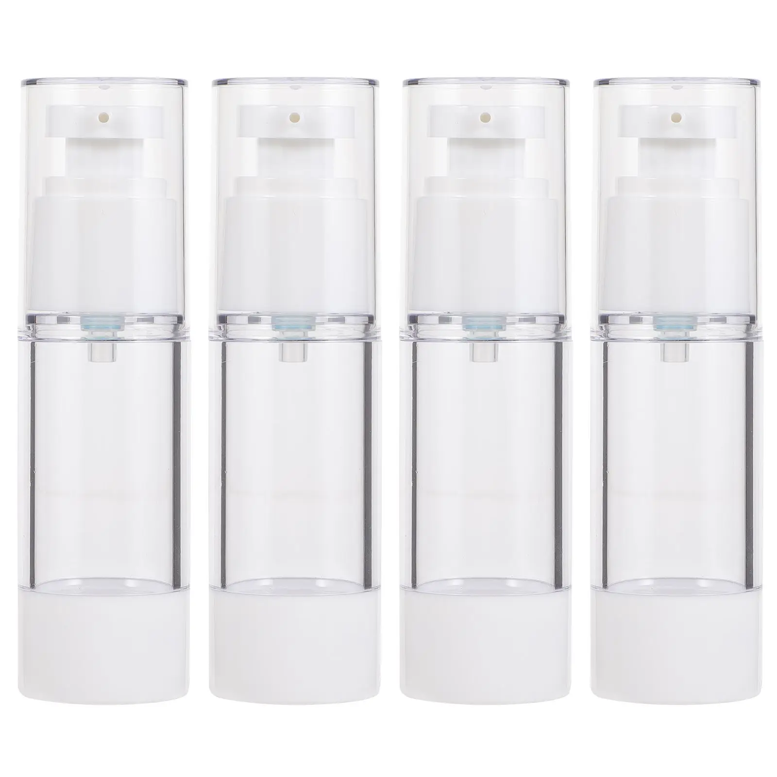 

4Pcs Portable Lotion Bottle Body Wash Container Soap Dispenser Travel Size Airless Vacuum Pump for Skincare Creams