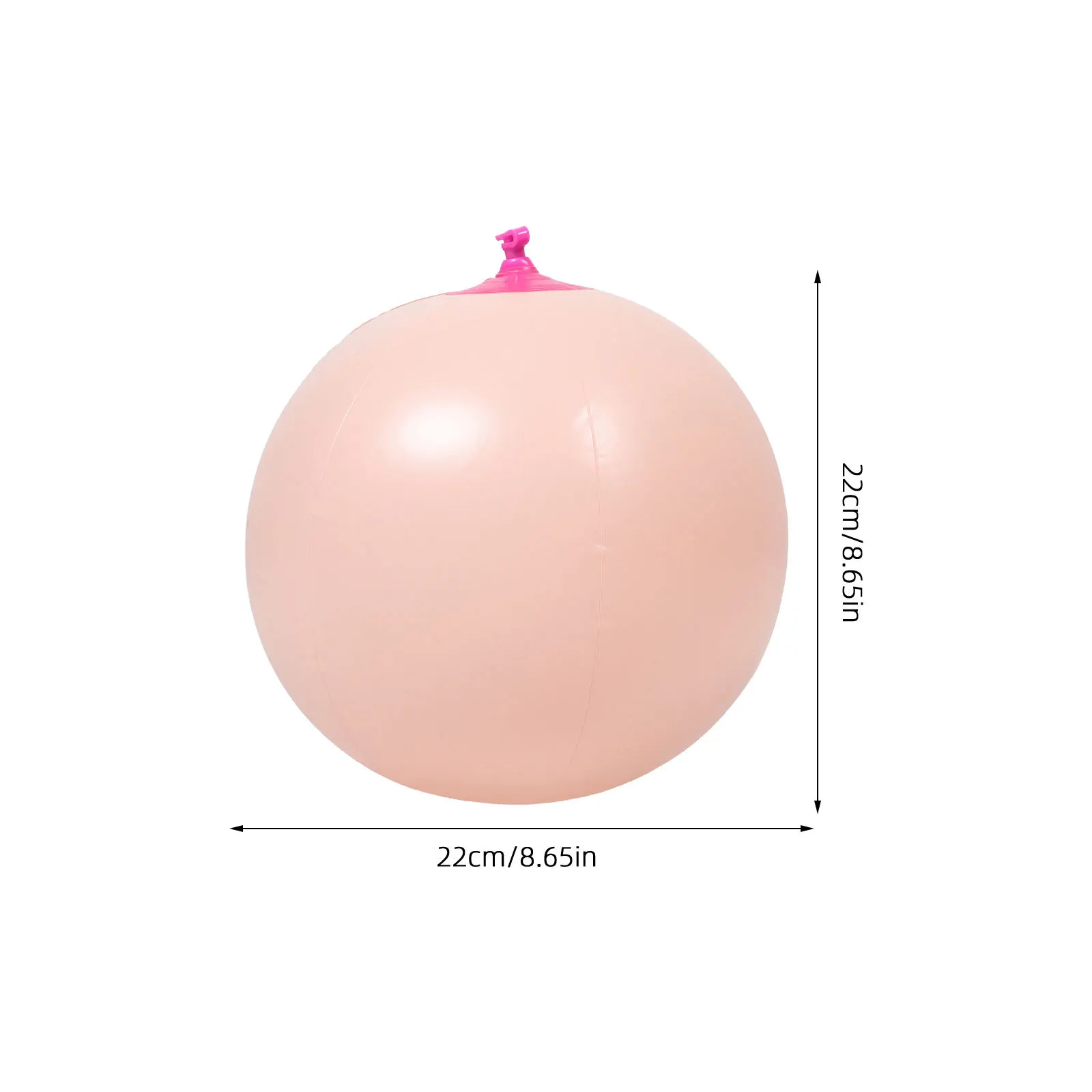 3 palloni da spiaggia gonfiabili estivi da 22 cm in PVC, gonfiaggio e sgonfiaggio rapidi, impugnatura liscia per feste in piscina all'aperto e riunioni in spiaggia