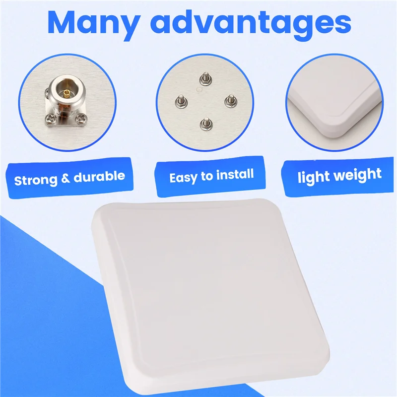 FEDI-N Female RFID Reader/Writer Antenna 868/915Mhz Mhz 10DB Circularly Polarized Lora Flat Panel Identification Antenna